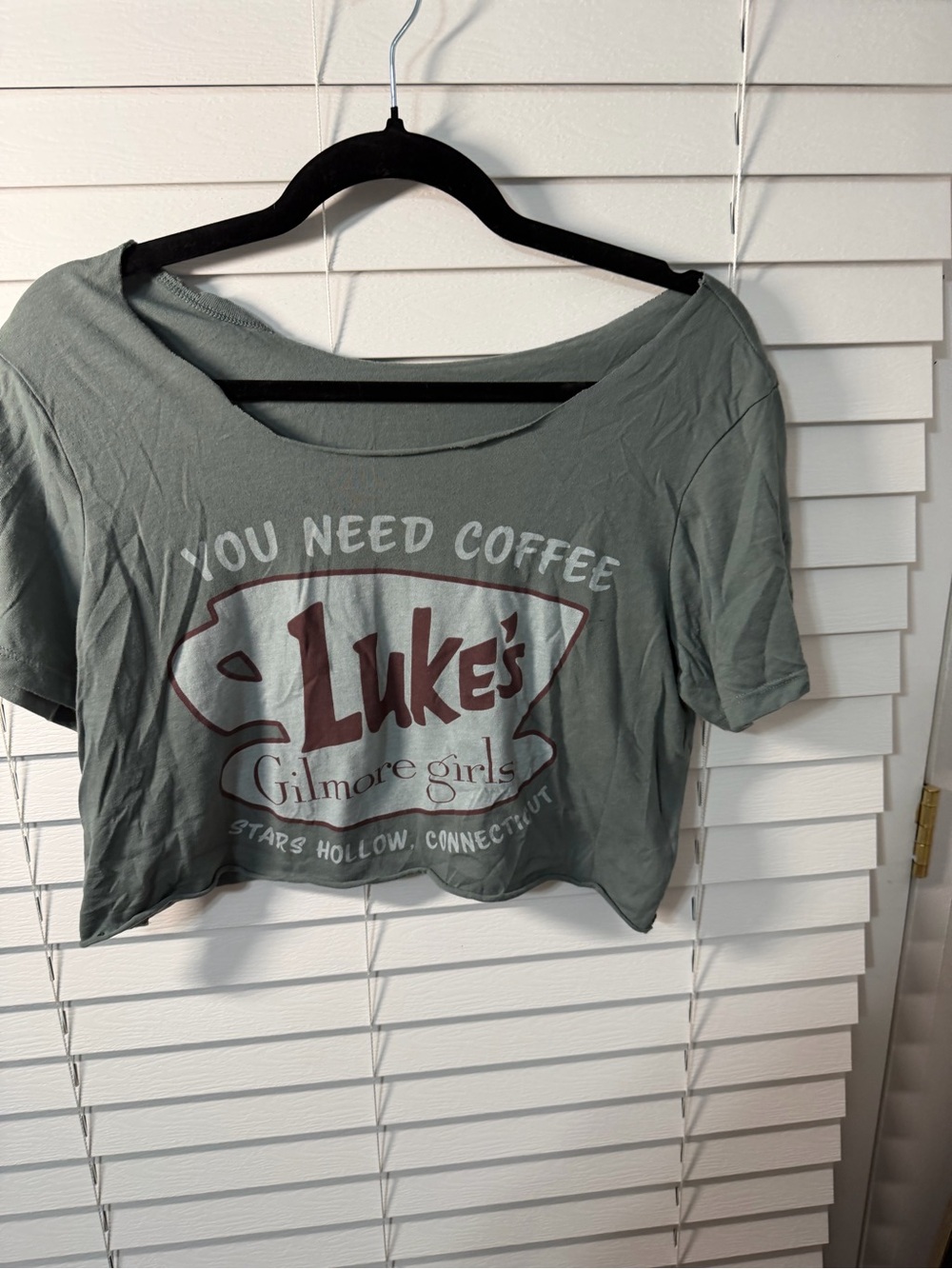 Gilmore Girls Green Graphic Crop Top